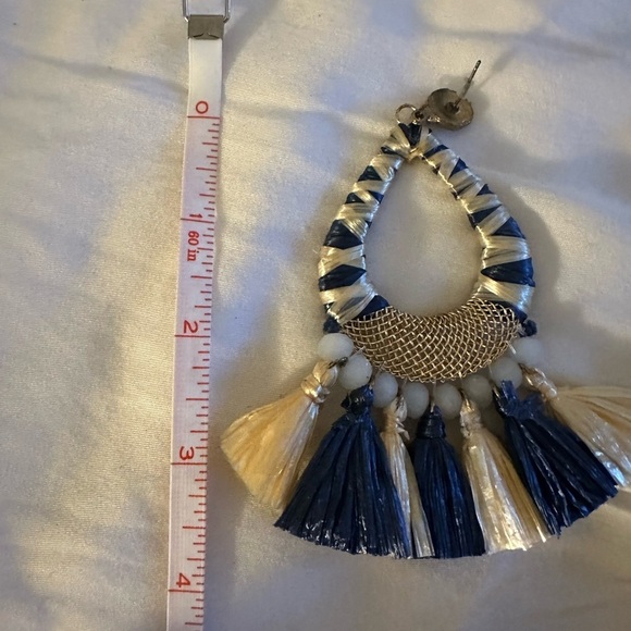 Blue and Yellow Earring basket material earrings Michigan Wolverine - Picture 4 of 4